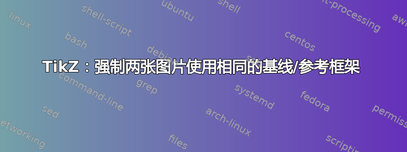 TikZ：强制两张图片使用相同的基线/参考框架