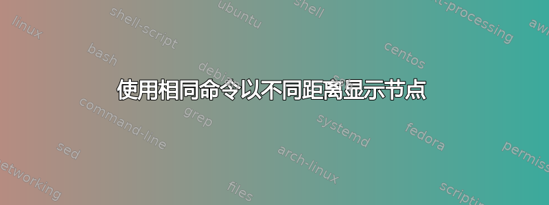 使用相同命令以不同距离显示节点