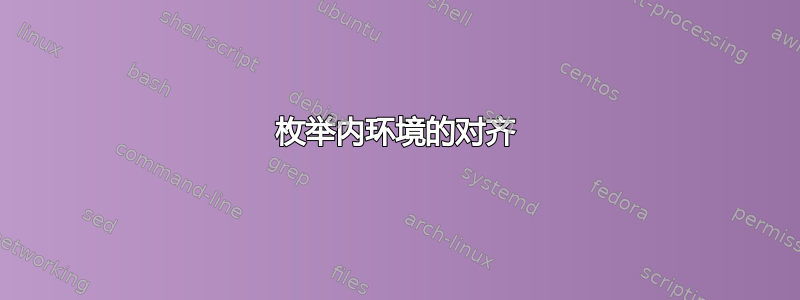 枚举内环境的对齐