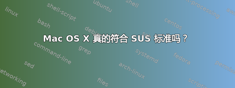 Mac OS X 真的符合 SUS 标准吗？