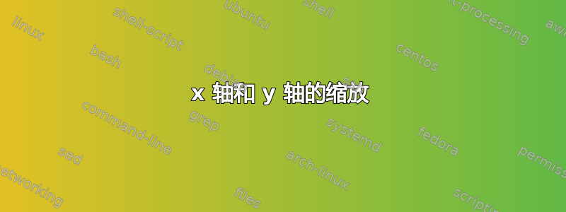 x 轴和 y 轴的缩放