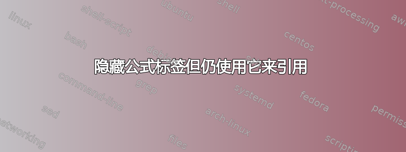 隐藏公式标签但仍使用它来引用