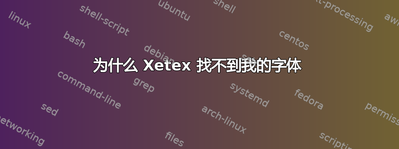 为什么 Xetex 找不到我的字体