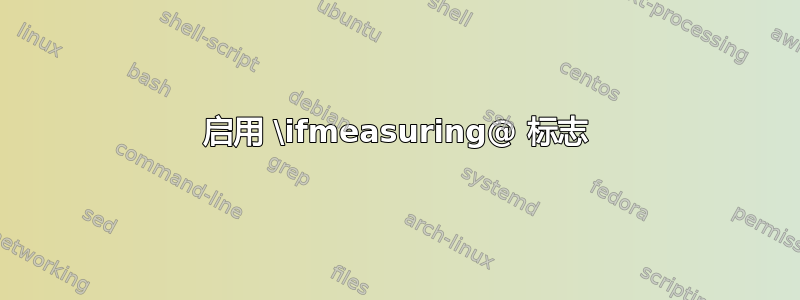 启用 \ifmeasuring@ 标志