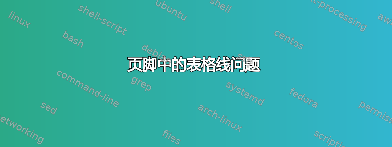 页脚中的表格线问题