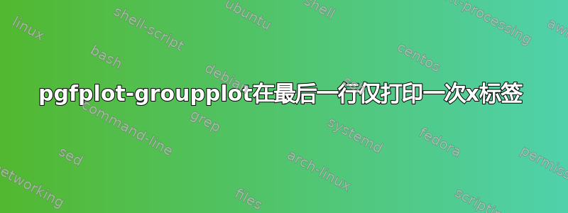 pgfplot-groupplot在最后一行仅打印一次x标签