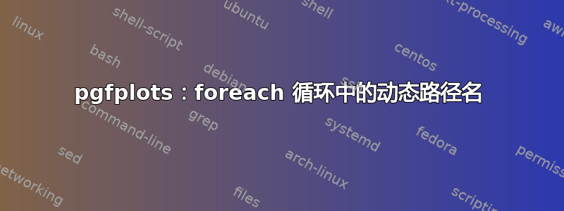 pgfplots：foreach 循环中的动态路径名