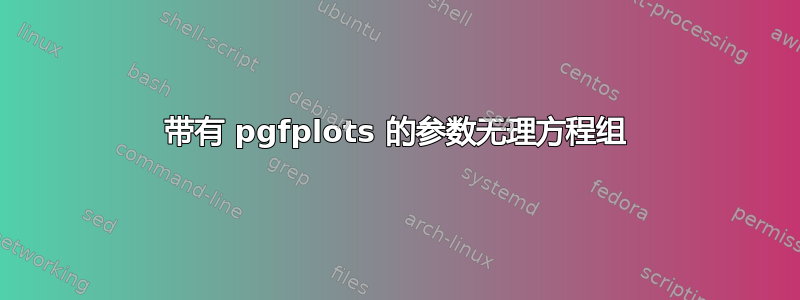 带有 pgfplots 的参数无理方程组