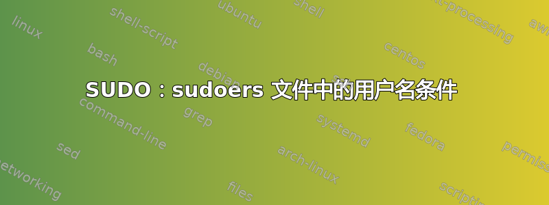 SUDO：sudoers 文件中的用户名条件