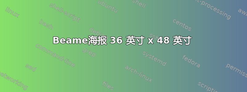 Beame海报 36 英寸 x 48 英寸