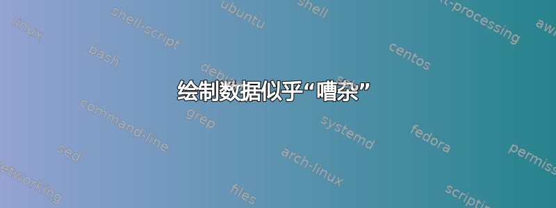 绘制数据似乎“嘈杂”