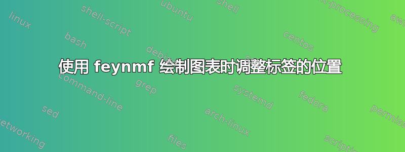 使用 feynmf 绘制图表时调整标签的位置