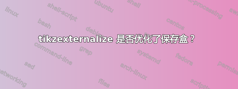 tikzexternalize 是否优化了保存盒？