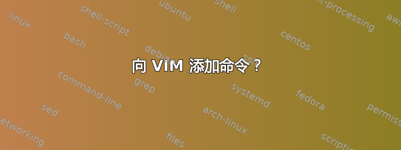 向 VIM 添加命令？