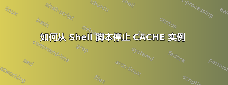 如何从 Shell 脚本停止 CACHE 实例