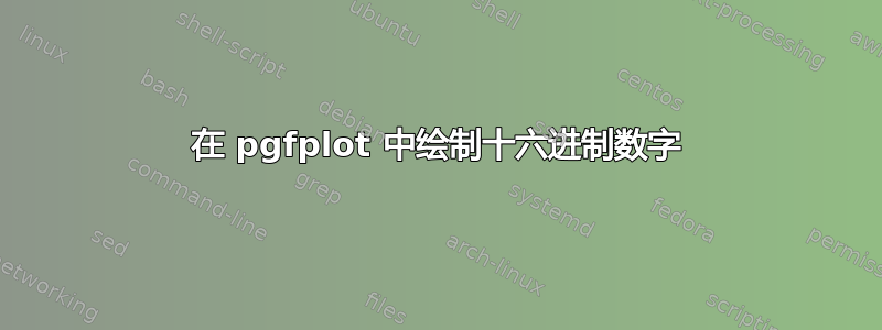 在 pgfplot 中绘制十六进制数字