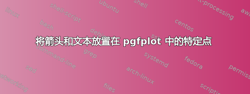 将箭头和文本放置在 pgfplot 中的特定点