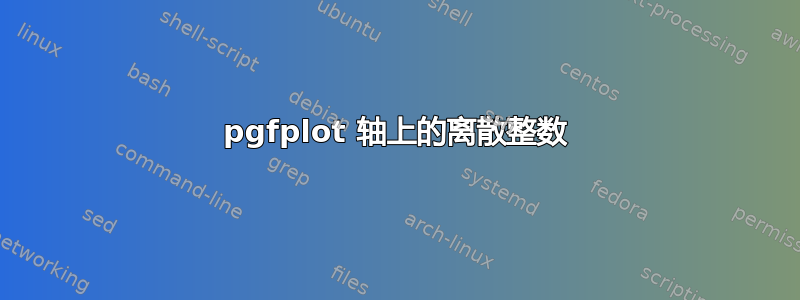 pgfplot 轴上的离散整数