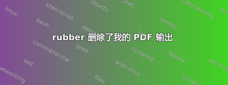 rubber 删除了我的 PDF 输出