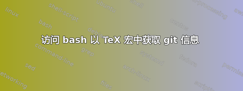 访问 bash 以 TeX 宏中获取 git 信息