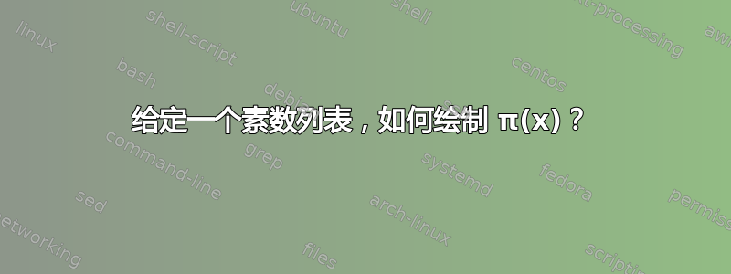 给定一个素数列表，如何绘制 π(x)？