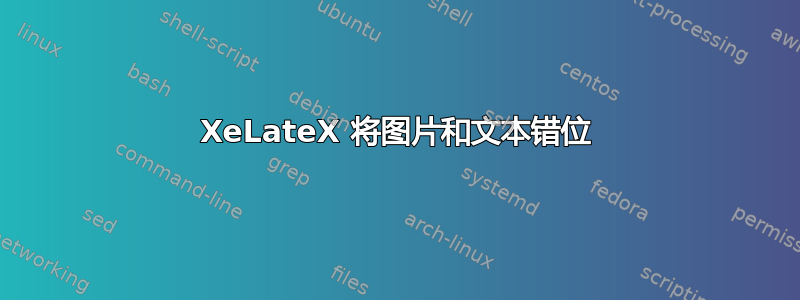 XeLateX 将图片和文本错位