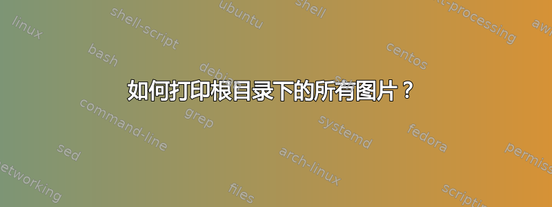 如何打印根目录下的所有图片？