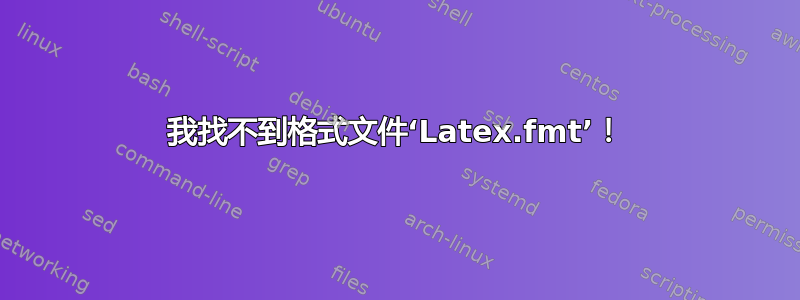 我找不到格式文件‘Latex.fmt’！