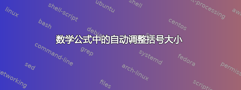 数学公式中的自动调整括号大小