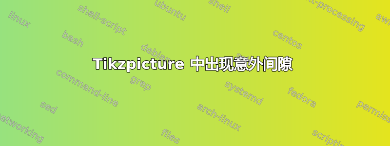 Tikzpicture 中出现意外间隙