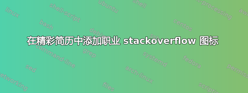 在精彩简历中添加职业 stackoverflow 图标