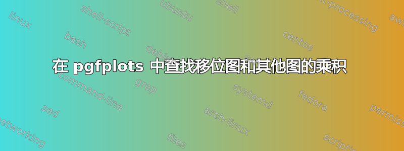 在 pgfplots 中查找移位图和其他图的乘积