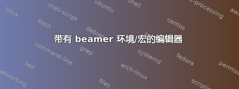 带有 beamer 环境/宏的编辑器