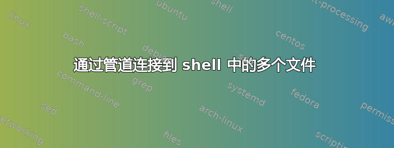 通过管道连接到 shell 中的多个文件