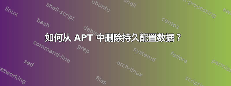 如何从 APT 中删除持久配置数据？