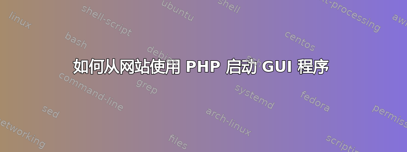 如何从网站使用 PHP 启动 GUI 程序