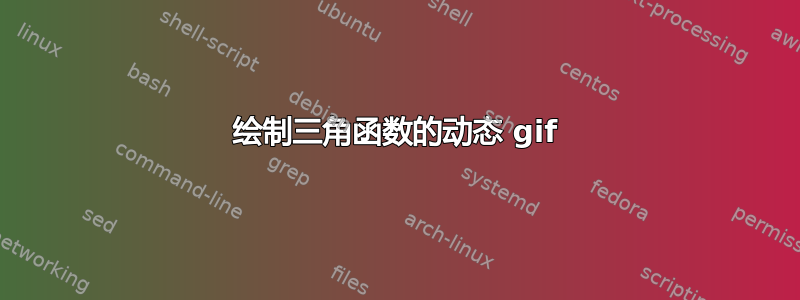 绘制三角函数的动态 gif