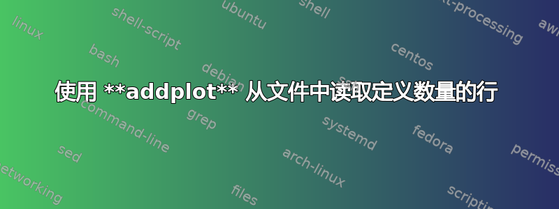 使用 **addplot** 从文件中读取定义数量的行