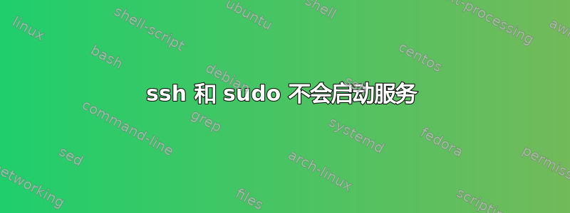 ssh 和 sudo 不会启动服务