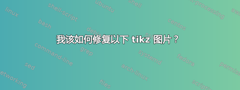 我该如何修复以下 tikz 图片？