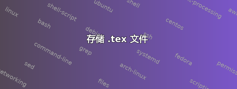 存储 .tex 文件