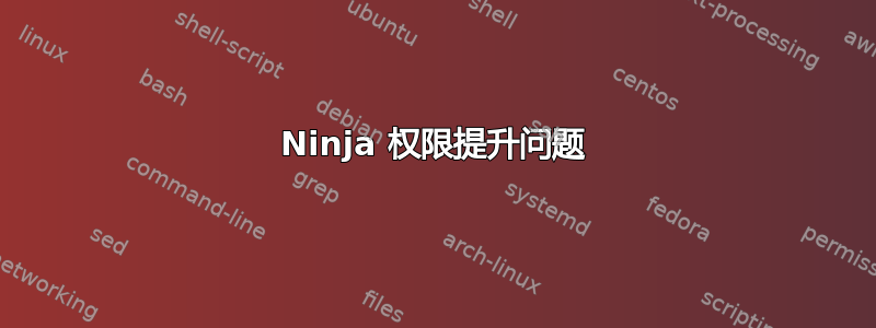 Ninja 权限提升问题