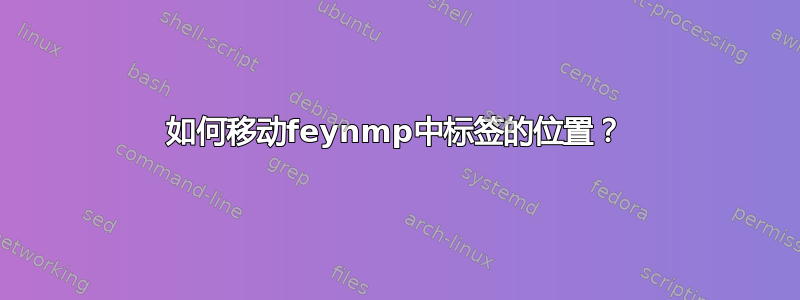 如何移动feynmp中标签的位置？