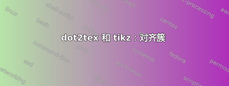 dot2tex 和 tikz：对齐簇