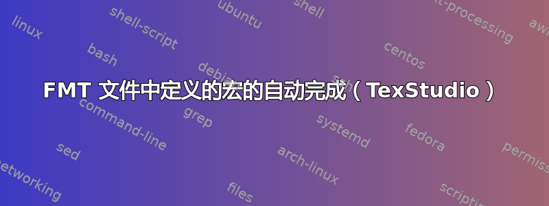 FMT 文件中定义的宏的自动完成（TexStudio）