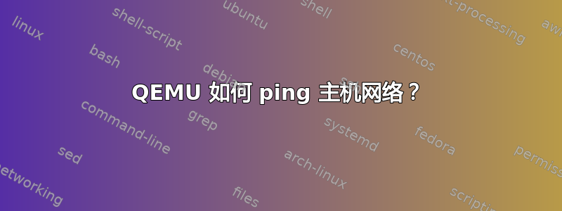 QEMU 如何 ping 主机网络？