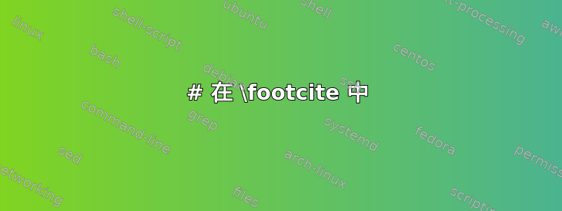 # 在 \footcite 中