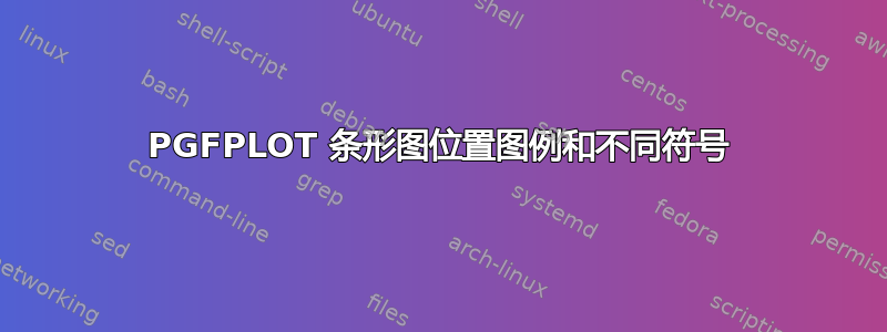 PGFPLOT 条形图位置图例和不同符号