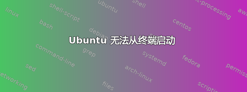 Ubuntu 无法从终端启动