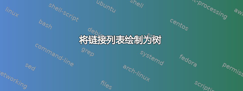 将链接列表绘制为树